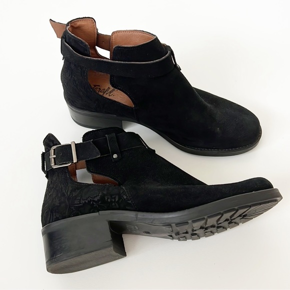 Tara M  Keegan  Ankle Boots Suede Black Size 38 - Picture 11 of 12